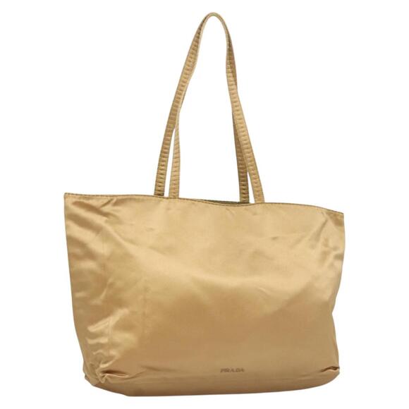 PRADA Tote Bag Satin Champagne Gold - Picture 1 of 12
